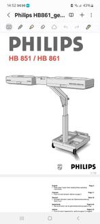Zonnebank Philips HB861, Witgoed en Apparatuur, Ophalen of Verzenden, Gebruikt, Zonnebank enkelzijdig, Minder dan 10 lampen