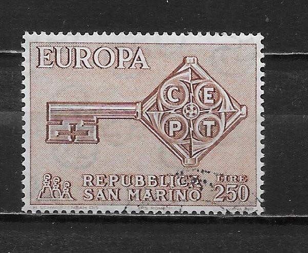 San Marino 1968 europa, Verzenden, Overige landen, Gestempeld