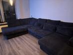 Grote zwarte hoekbank, Huis en Inrichting, Ophalen, Gebruikt, Hoekbank, 300 cm of meer