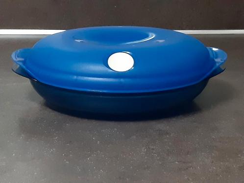 Tupperware micropop magnetron schaal ovaal blauw 1,1 ltr, Huis en Inrichting, Keuken | Tupperware, Zo goed als nieuw, Schaal, Blauw
