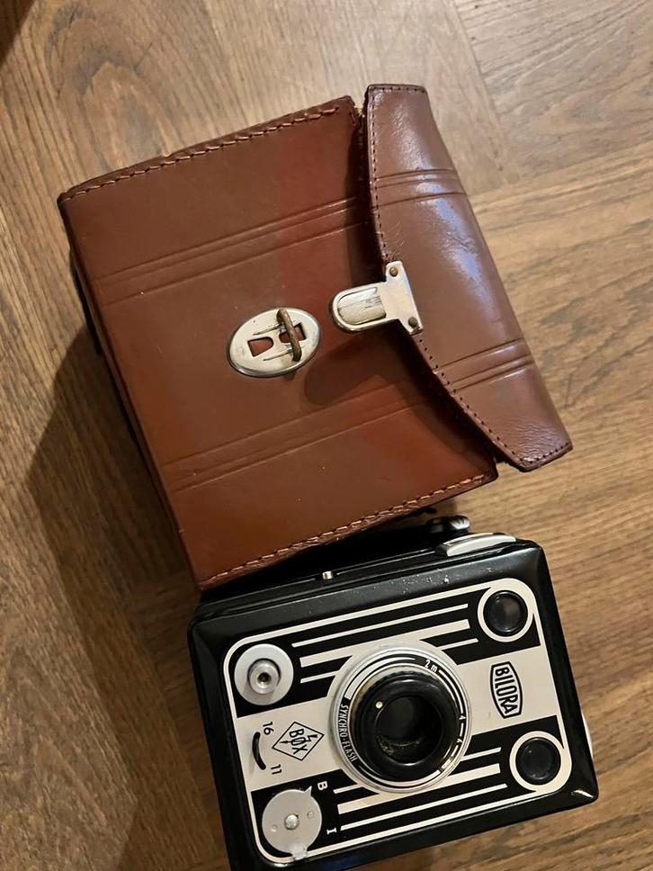 Vintage Bilora Box Camera met Tas, Audio, Tv en Foto, Fotocamera's Analoog, Gebruikt, Compact, Overige Merken, Ophalen of Verzenden