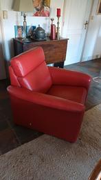 Mooie leren fauteuil in goede staat, Huis en Inrichting, Gebruikt, Ophalen of Verzenden, 75 tot 100 cm, Modern