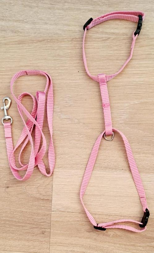 Flamingo Kattentuigje - Kattenharnas + lijn Roze, Dieren en Toebehoren, Kattenhalsbanden en Penningen, Zo goed als nieuw, Ophalen of Verzenden