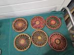 rieten pannen onderzetters vintage 5x, Ophalen of Verzenden, 'T Olde Gre-j, Info@toldegrej.nl, Endepoelstraat 20f Didam