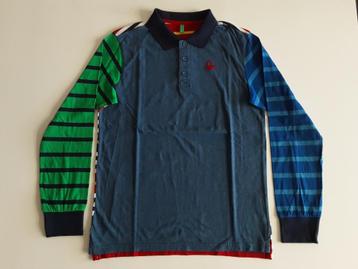 Benetton sweater poloshirt kl multicolor mt 170 gloednieuw!
