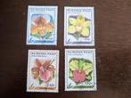 BIRKINO FASO 1996; set (4) ORCHIDEEEN, Verzenden, Gestempeld, Dier of Natuur