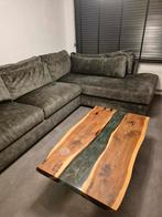 EPOXY Unieke salontafel van jeneverbes hout, Huis en Inrichting, Tafels | Salontafels, Ophalen, 100 tot 150 cm, Zo goed als nieuw