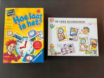 Set van 2 spelletjes: Hoe laat is het? en Ik leer klokkijken beschikbaar voor biedingen