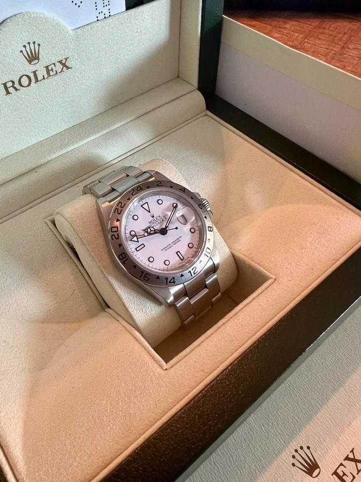 ️ Rolex Explorer II Polar 16570 – Full Set ️, Sieraden, Tassen en Uiterlijk, Horloges | Heren, Zo goed als nieuw, Rolex, Staal