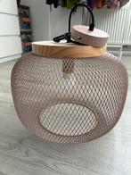 Mooie hanglamp met roze en houten details, Ophalen of Verzenden, Zo goed als nieuw, Metaal, 50 tot 75 cm