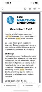 Startnummer Halve Marathon Eindhoven, Eén persoon