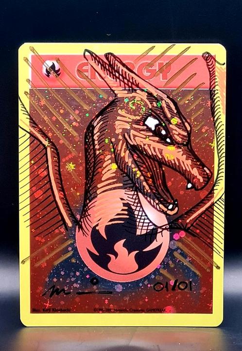 Moduwa Charizard (met swirl) Sketch 1/1, Hobby en Vrije tijd, Verzamelkaartspellen | Overige, Nieuw, Losse kaart, Ophalen of Verzenden