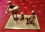 Straattafereel, zilveren miniatuur,, Ophalen of Verzenden, Zilver