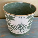 Zinken plantenpotje h en ø 18,5 cm, Tuin en Terras, Bloempotten, Ophalen, Rond, Zo goed als nieuw, Metaal