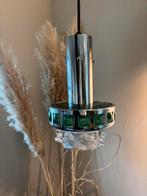 Vintage chromen hanglamp lamp Massive België 70 1970, Ophalen of Verzenden, Zo goed als nieuw, Glas, Retro Space Age vintage