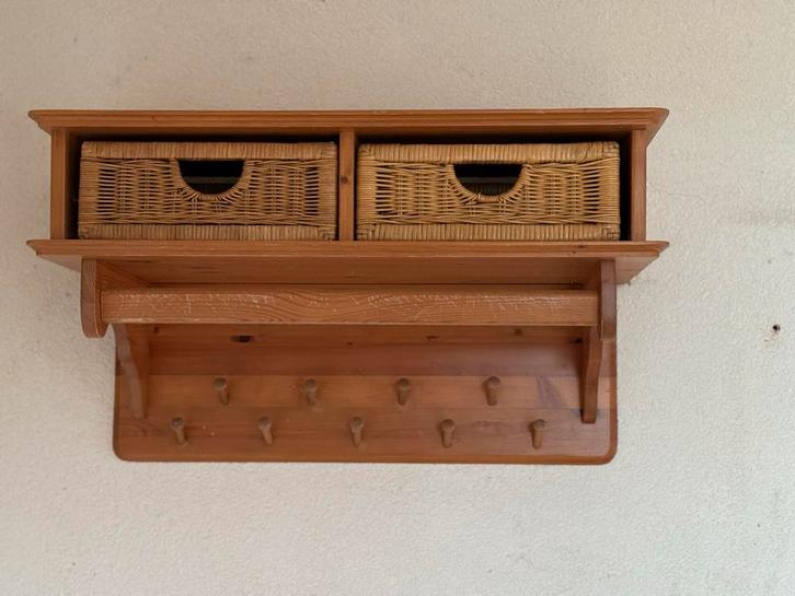Leuke wand/hal kapstok met lades, Huis en Inrichting, Woonaccessoires | Kapstokken, Zo goed als nieuw, Wandkapstok, Minder dan 100 cm