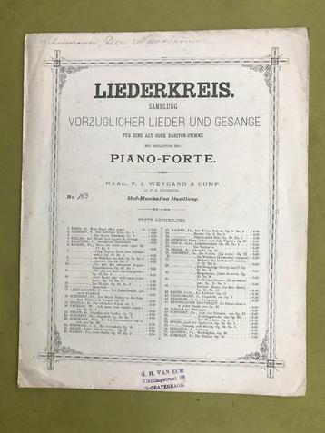 R. Schumann - Der Nussbaum, voor alt of bariton met piano beschikbaar voor biedingen
