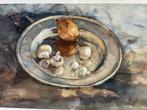 Stilleven op tinnen bord, Antiek en Kunst, Kunst | Schilderijen | Klassiek, Ophalen of Verzenden