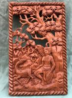 Balinees houtsnijwerk Rama en het Gouden Hert, Antiek en Kunst, Kunst | Niet-Westerse kunst, Ophalen of Verzenden