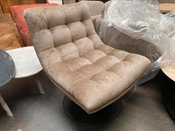 Richmond draai fauteuil Sydney taupe chenille Swivel chair beschikbaar voor biedingen