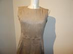 Marccain suede suedine look jurk licht bruin rits rug N3 M, Maat 38/40 (M), Bruin, Verzenden, Zo goed als nieuw