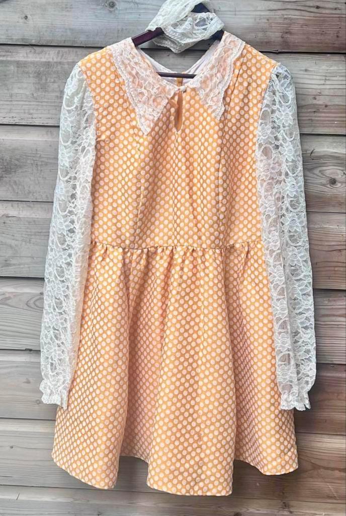 Zonnegele jurk met kant - Lily Pond, Kleding | Dames, Jurken, Gedragen, Maat 46/48 (XL) of groter, Geel, Boven de knie, Ophalen of Verzenden