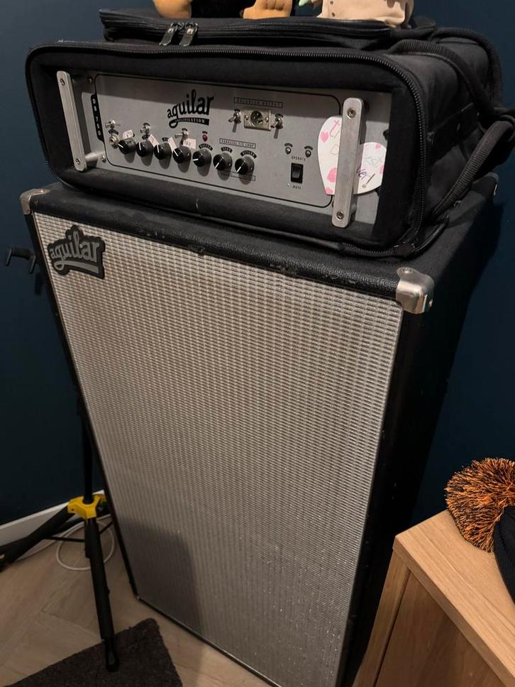 Aguilar DB750 + DB412 Basversterker en Speaker, Muziek en Instrumenten, Versterkers | Bas en Gitaar, Gebruikt, Basgitaar, 100 watt of meer