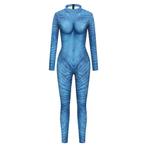 Dames catsuit 18 / bodysuit blauw avatar festival jumpsuit, Carnaval, Verzenden, Maat 46/48 (XL) of groter, Nieuw