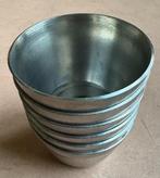 6 vintage eierdopjes, metaal, Ophalen of Verzenden, Zo goed als nieuw