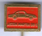 Aston Martin DB 5 rood op koper oldtimer auto speld( A_025 ), Transport, Speldje of Pin, Zo goed als nieuw, Verzenden