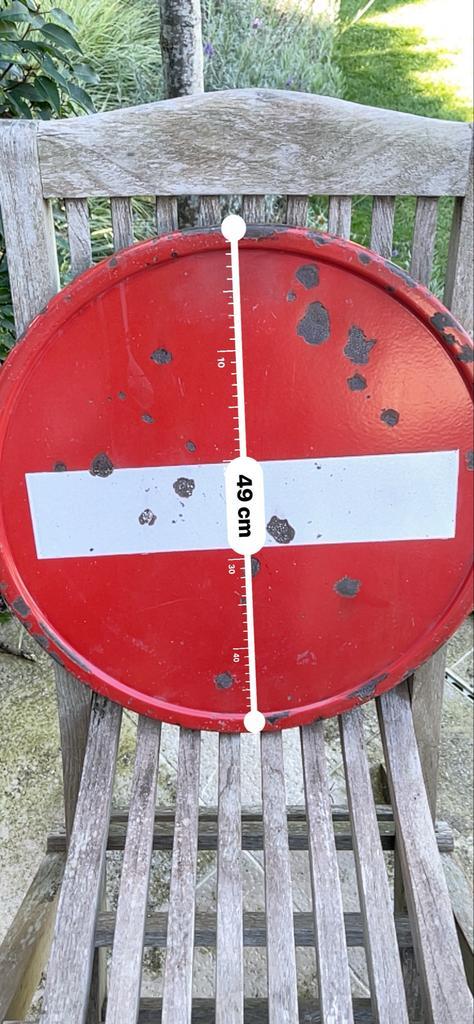 Vintage Verboden Toegang Verkeersbord, Antiek en Kunst, Antiek | Emaille, Ophalen