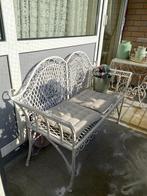 Te koop Brocante bistro bank en tafel, Tuin en Terras, Overige materialen, Zo goed als nieuw, Bank, Ophalen