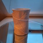 Des Pots vaasje met  bladmotief, 50 tot 75 cm, Wit, Aardewerk of Porselein, Ophalen of Verzenden