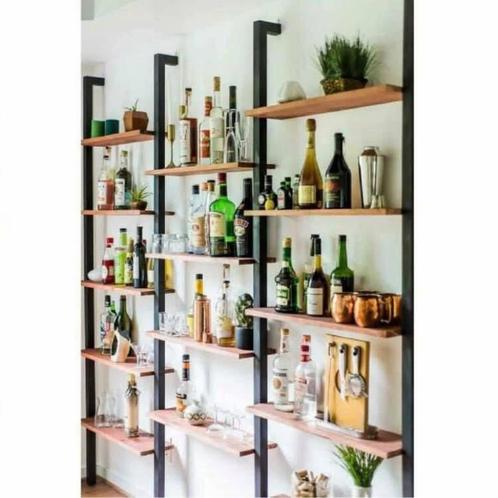 industrieel kast met massief hout, Huis en Inrichting, Kasten | Boekenkasten, Nieuw, 25 tot 50 cm, Ophalen of Verzenden