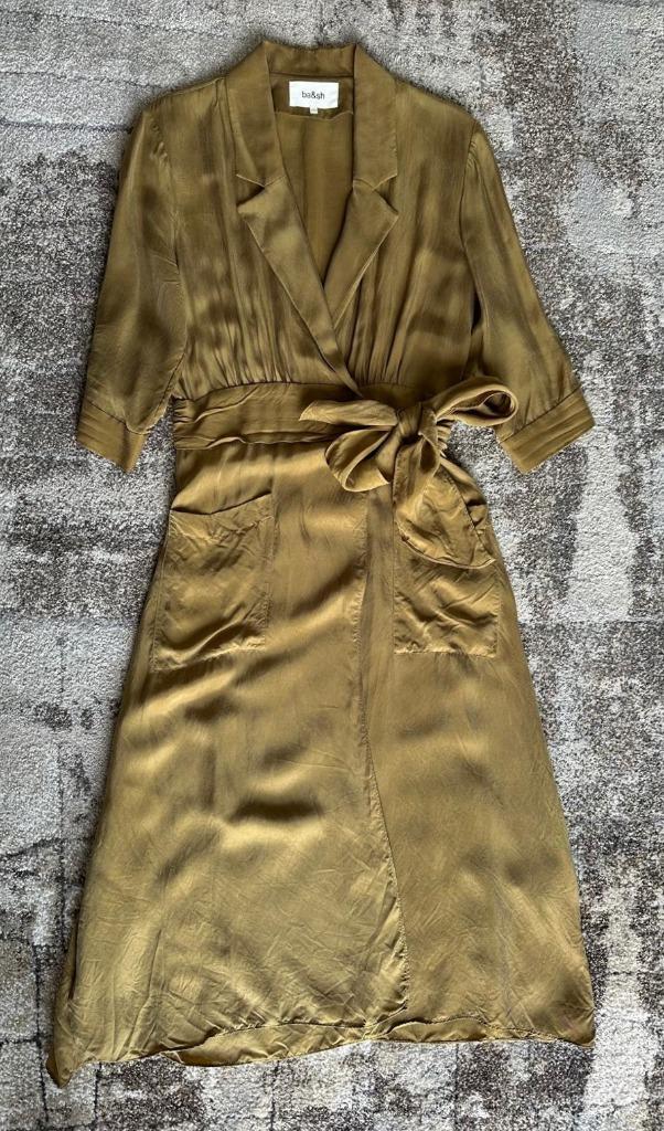 BA&SH camel kleurige Midi jurk maat S (maat 1), Kleding | Dames, Jurken, Nieuw, Maat 36 (S), Bruin, Onder de knie, Ophalen of Verzenden