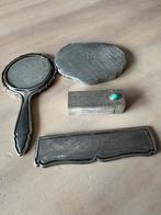 Zilveren art deco toiletset .800 zilver, Ophalen of Verzenden, Zilver