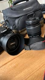 Canon EOS 1200D + 18-55mm + 50mm f/1.8 STM + tas, Audio, Tv en Foto, Fotocamera's Digitaal, Ophalen, Zo goed als nieuw, Canon