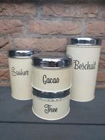 Brabantia blikken Thee Suiker Cacao Beschuit retro vintage, Ophalen of Verzenden, Gebruikt, Overige