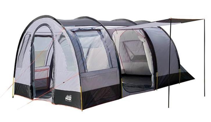 5 pers. Tunnel tent Nieuw, met verplaatsbare voorwand., Caravans en Kamperen, Kampeeraccessoires, Nieuw, Ophalen