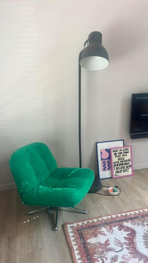Ikea hektar staande lamp, Huis en Inrichting, Lampen | Vloerlampen, Gebruikt, 150 tot 200 cm, Ophalen