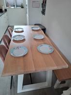 Eikenhouten tafel met bankje, Huis en Inrichting, Tafels | Eettafels, Zo goed als nieuw, Vijf personen of meer, 150 tot 200 cm