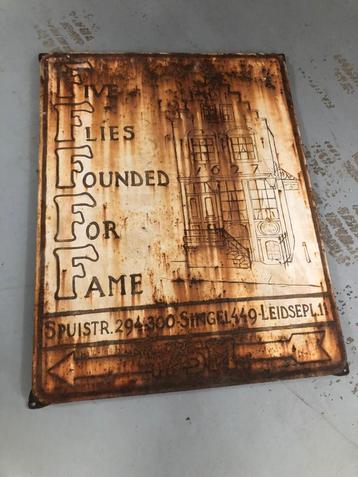 Emaille reclamebord 1933 68×88cm vintage brocante  beschikbaar voor biedingen