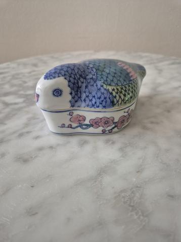 Antieke vintage chinese terrine schaaltje vogel keramiek beschikbaar voor biedingen