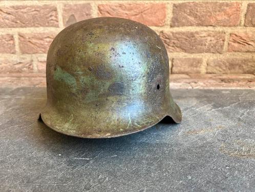 Duitse M42 helm, Verzamelen, Militaria | Tweede Wereldoorlog, Landmacht, Helm of Baret, Duitsland, Ophalen of Verzenden