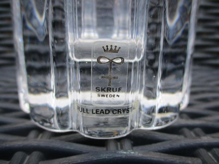 Skruf Glasbruk sweden vase vintage vaas van dik glas, Antiek en Kunst, Antiek | Glas en Kristal, Ophalen of Verzenden