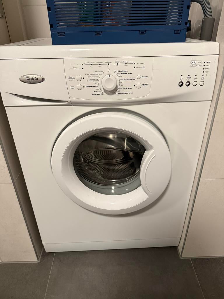 Whirlpool Indiana 1400 Wasmachine - 5kg - Gebruikt, Witgoed en Apparatuur, 1200 tot 1600 toeren, Gebruikt, 4 tot 6 kg, Ophalen of Verzenden