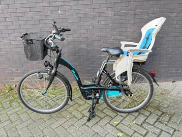 fiets bitwin elops5 met mand en kinderzitje achterop beschikbaar voor biedingen