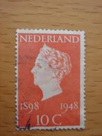 Regeringsjubileum 1948 NVPH 504    Gestempeld, Ophalen of Verzenden, Na 1940, Gestempeld