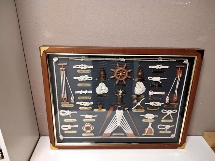 Knopen bord schilderij Scheepvaart mariteam, Watersport en Boten, Accessoires en Onderhoud, Nieuw, Interieur en Kussens, Ophalen