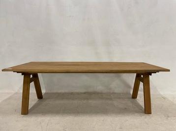 Grote eetkamer tafel massief teak hout 2,40 x 1,00 beschikbaar voor biedingen